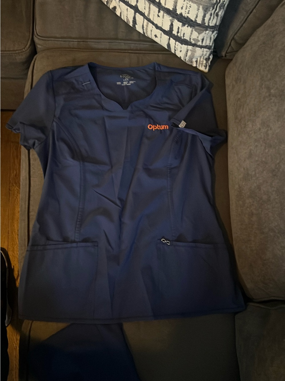 Optum Navy Blue Medical Scrub Tops